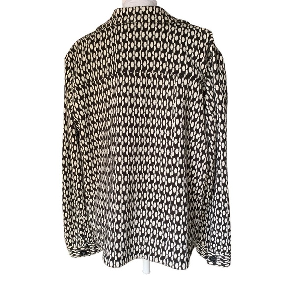 Chicos Corpcore Soft Knit Graphic Classic Black & White Blazer Jacket Sz XL - Picture 2 of 5